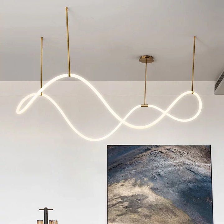 Abstract Wavy LED Pendant Light