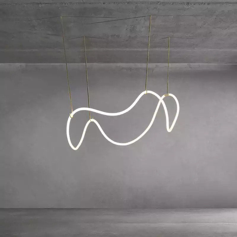 Abstract Wavy LED Pendant Light