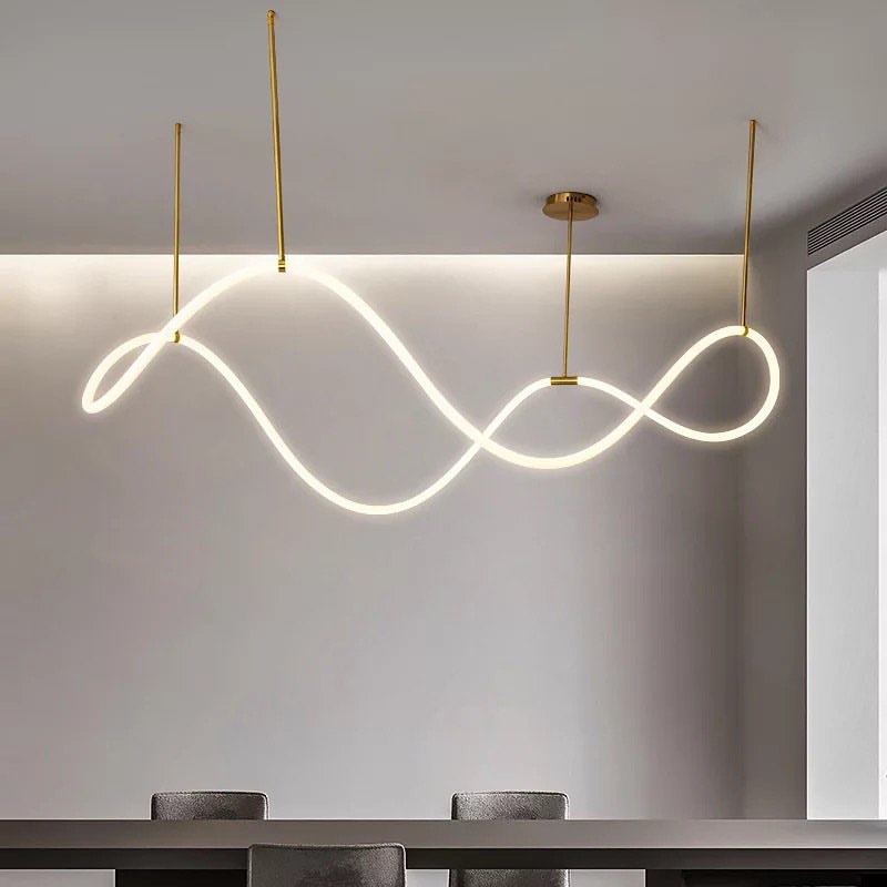 Abstract Wavy LED Pendant Light