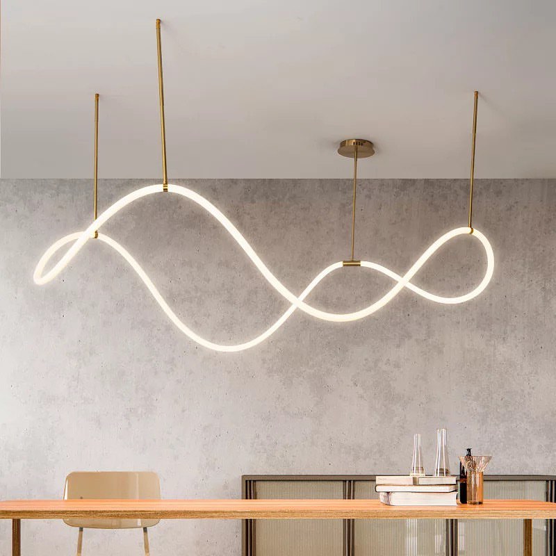 Abstract Wavy LED Pendant Light