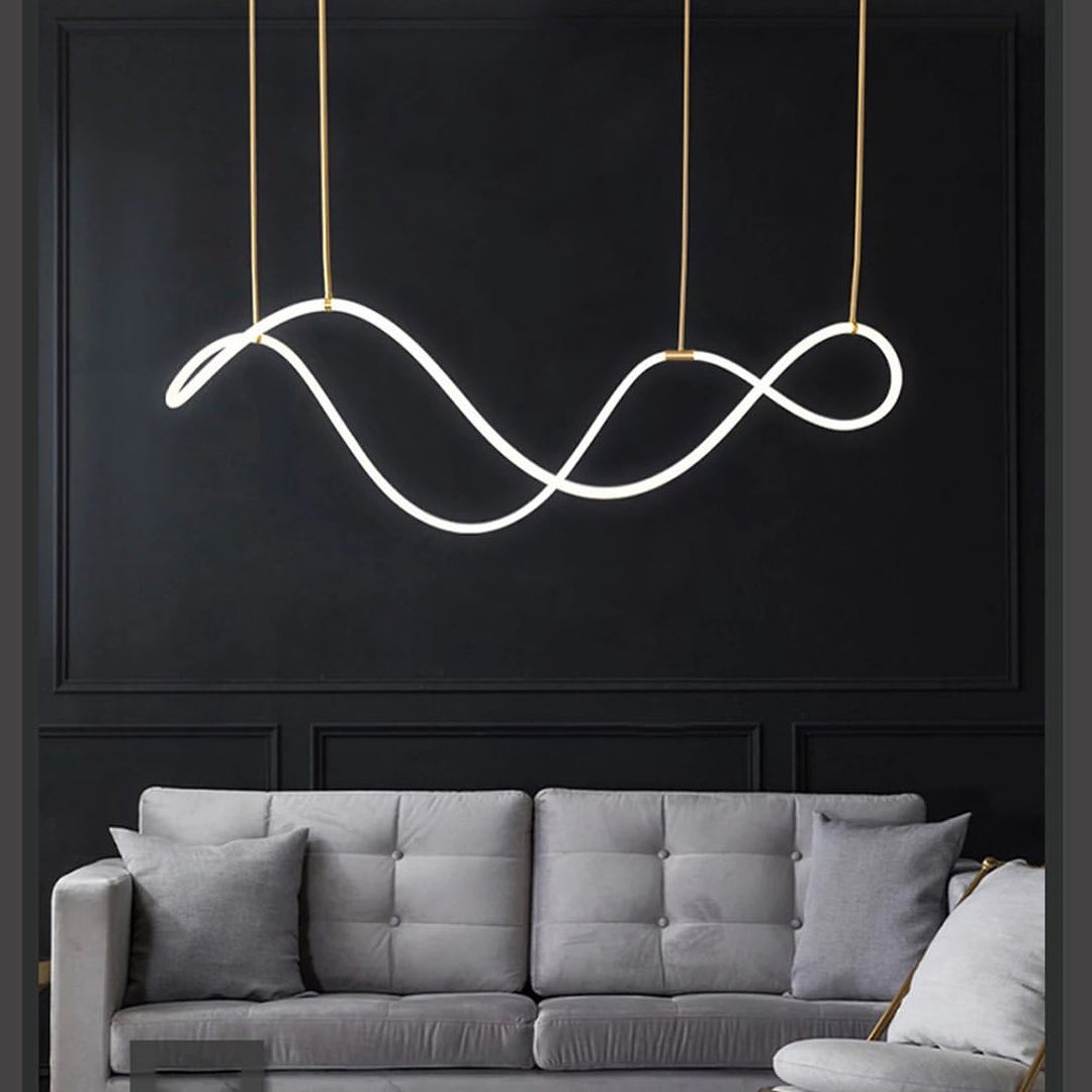 Abstract Wavy LED Pendant Light