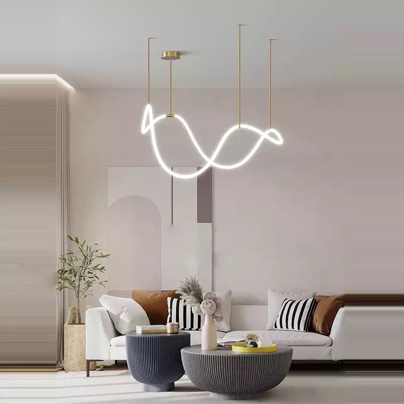 Abstract Wavy LED Pendant Light