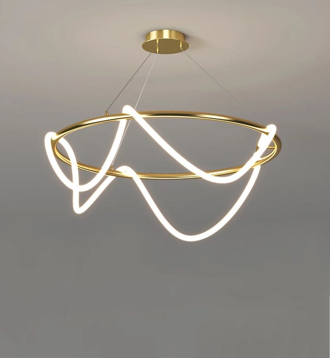 Modern Circular Wavy LED Pendant Light