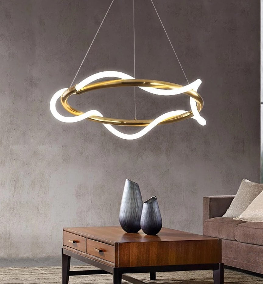 Modern Circular Wavy LED Pendant Light