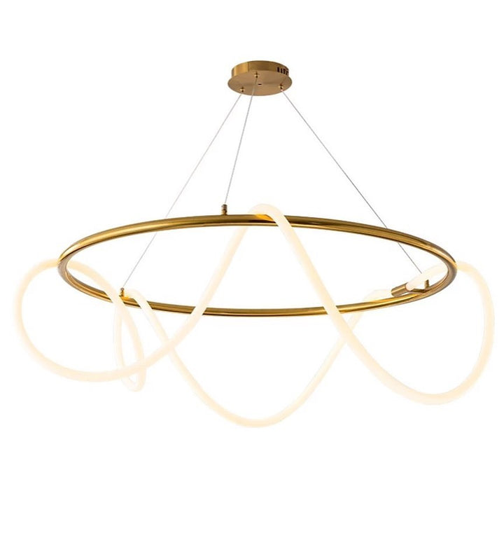 Modern Circular Wavy LED Pendant Light