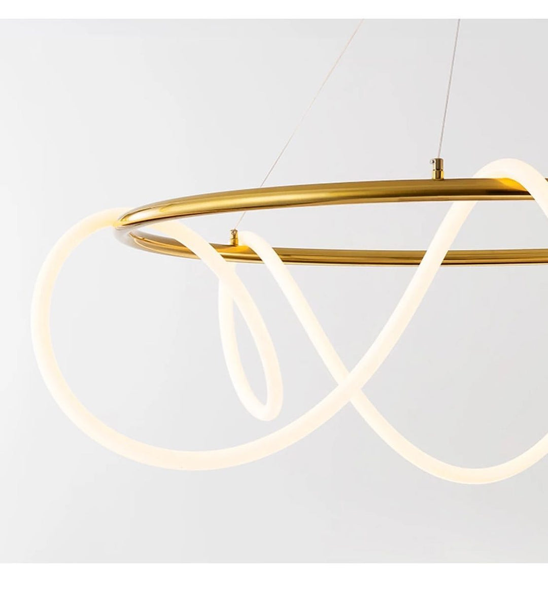 Modern Circular Wavy LED Pendant Light