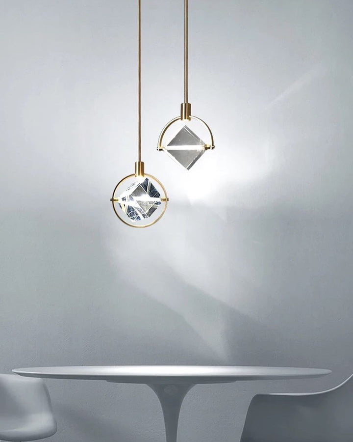 Modern Crystal-Inspired Pendant Light