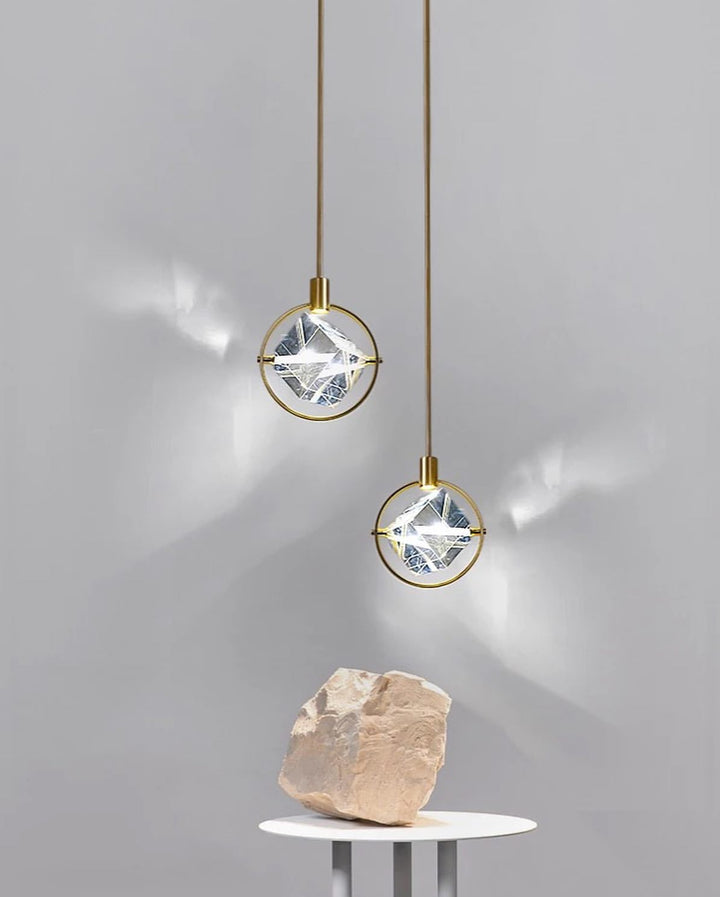 Modern Crystal-Inspired Pendant Light