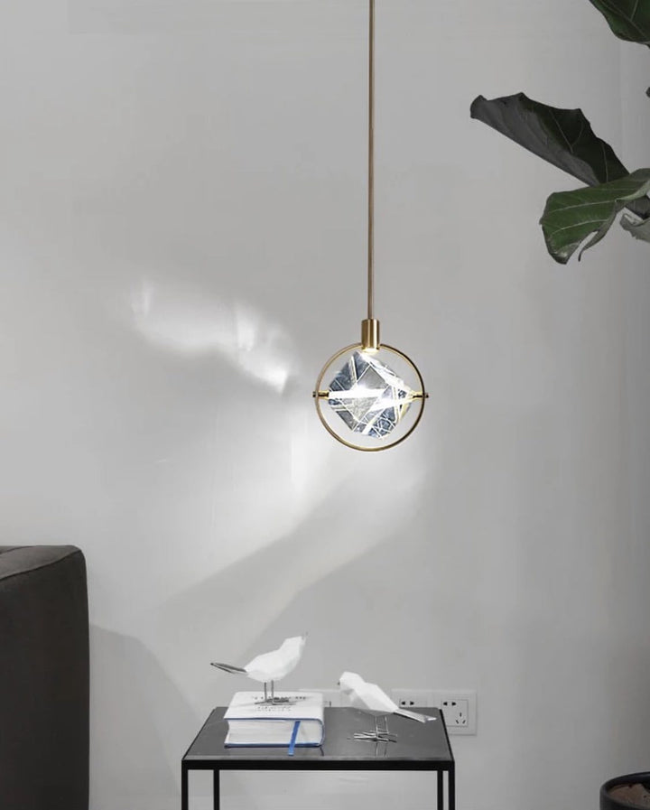 Modern Crystal-Inspired Pendant Light