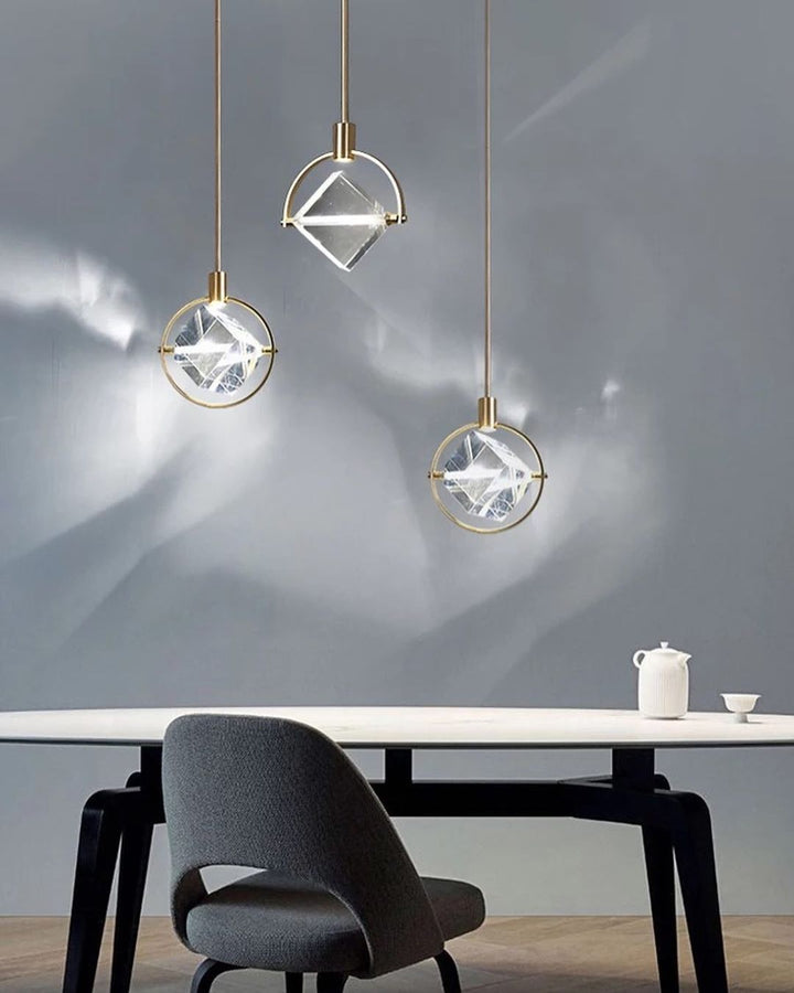 Modern Crystal-Inspired Pendant Light