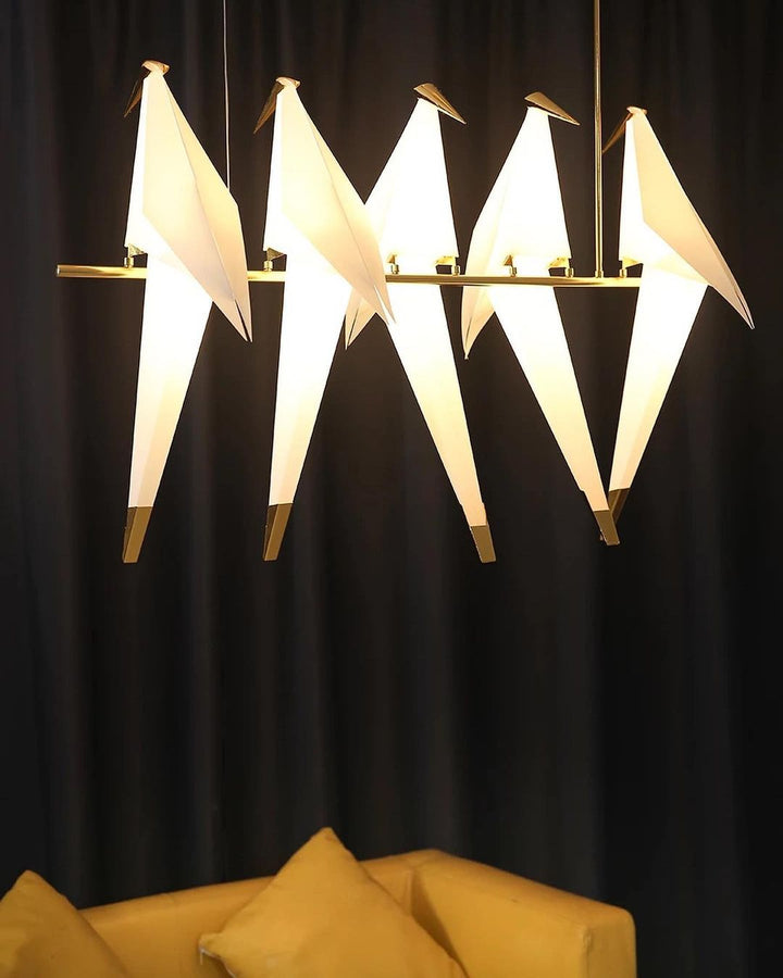 Origami Bird LED Chandelier