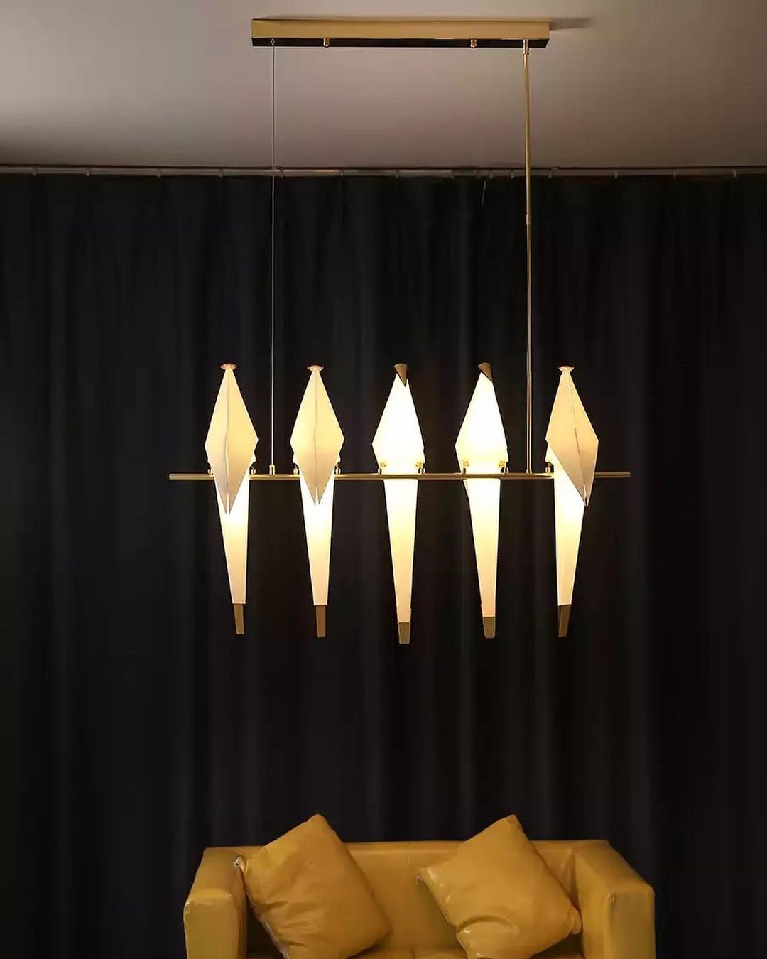 Origami Bird LED Chandelier