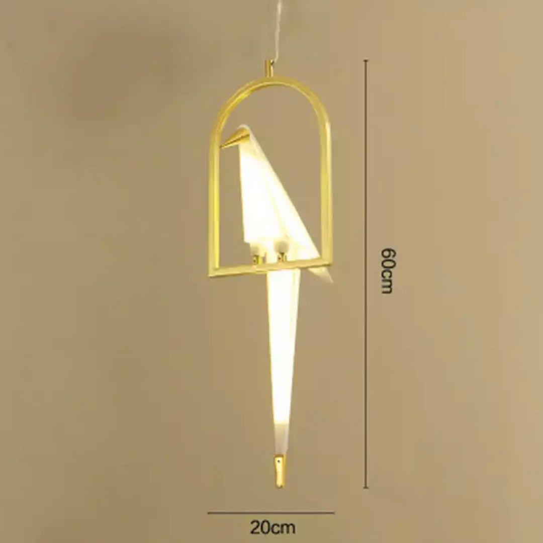 Modern Origami Bird Pendant Light