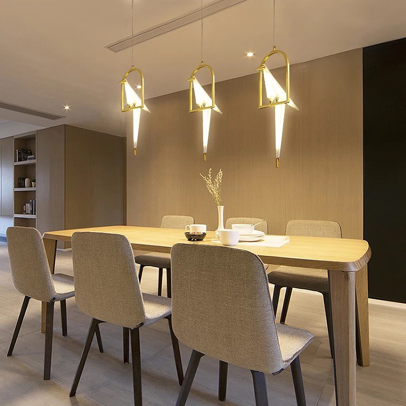 Modern Origami Bird Pendant Light