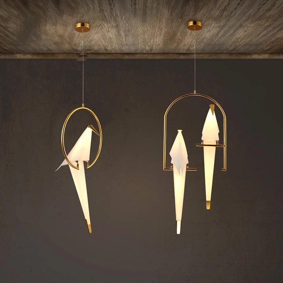 Origami Bird Pendant Light