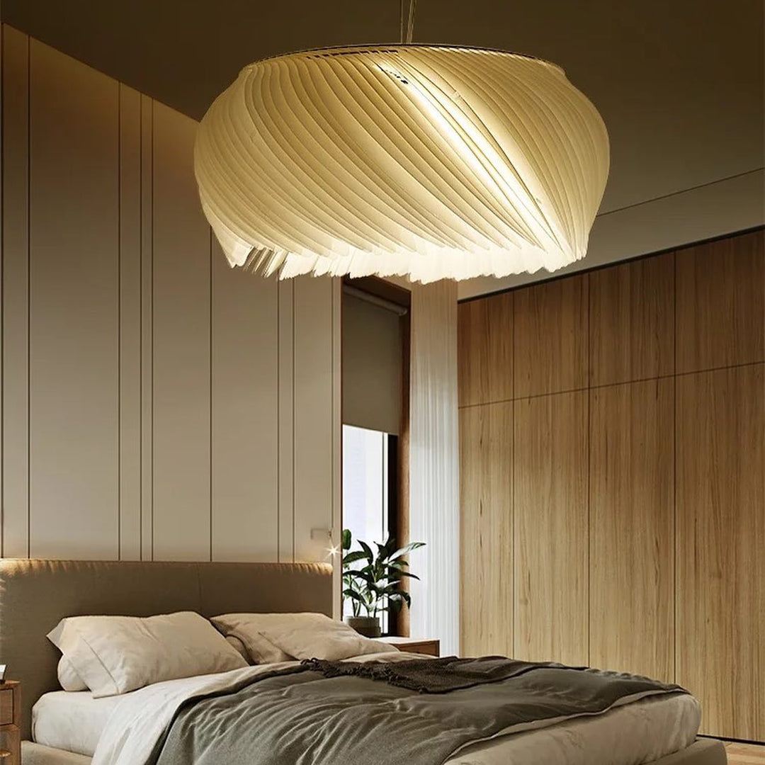 Elegant Modern Pendant Light with Pleated Shade