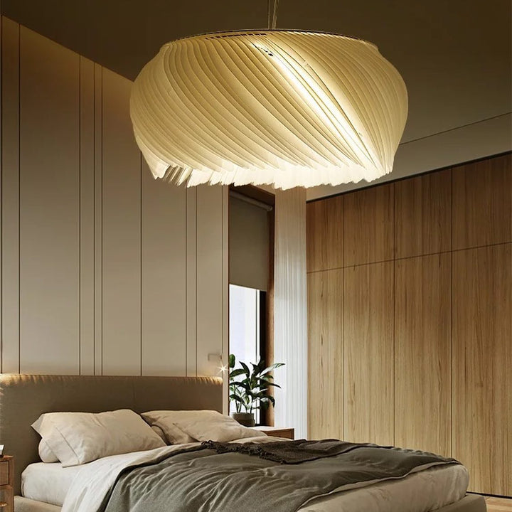 Elegant Modern Pendant Light with Pleated Shade