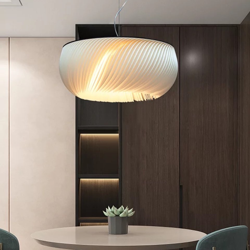 Elegant Modern Pendant Light with Pleated Shade