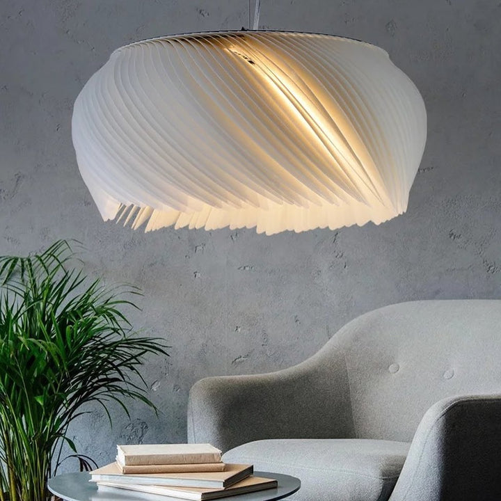 Elegant Modern Pendant Light with Pleated Shade