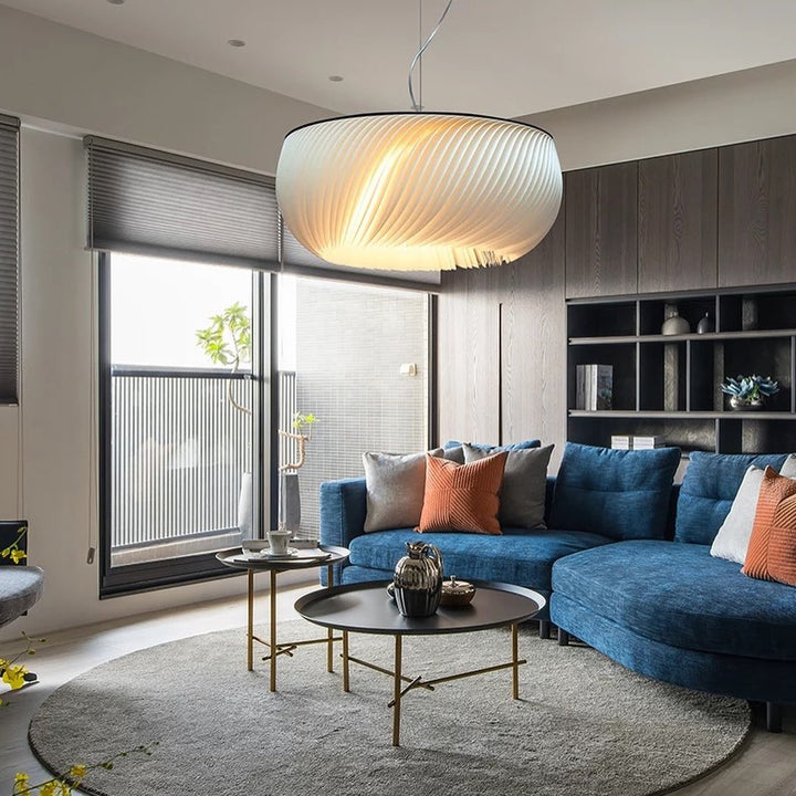 Elegant Modern Pendant Light with Pleated Shade