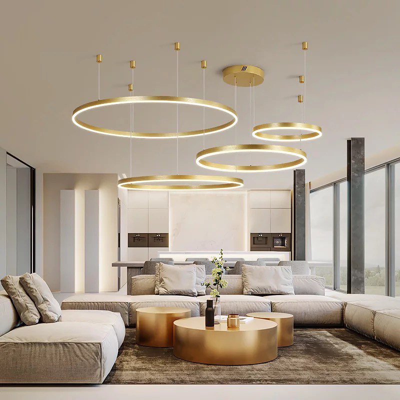 Modern LED Ring Chandelier for Stylish Ambient Lighting