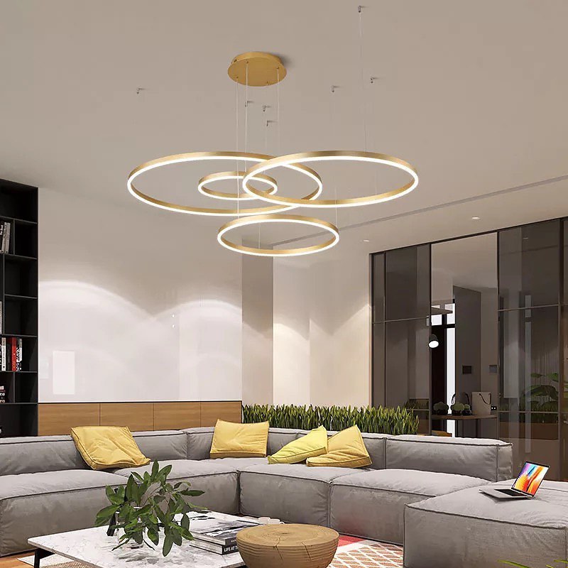 Modern LED Ring Chandelier for Stylish Ambient Lighting