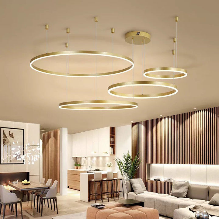 Modern LED Ring Chandelier for Stylish Ambient Lighting