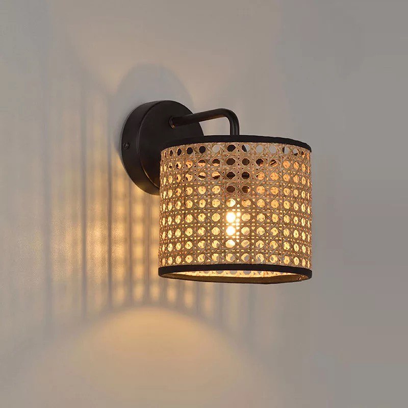 Rustic Woven Wall Sconce for Warm Ambient Lighting