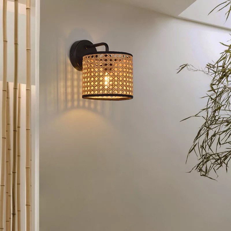 Rustic Woven Wall Sconce for Warm Ambient Lighting