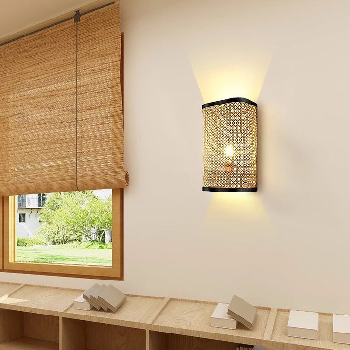 Rustic Woven Wall Sconce for Cozy Ambient Lighting