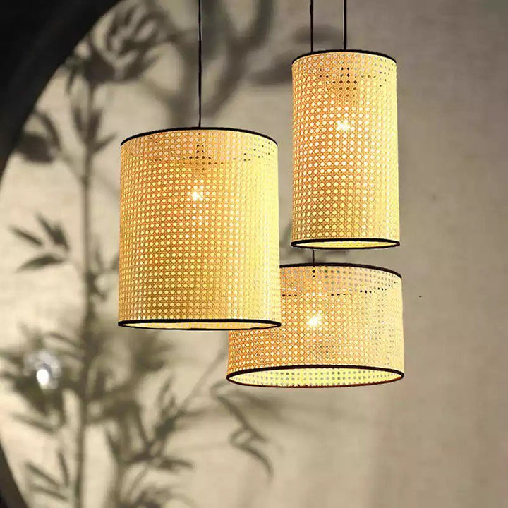 Rustic Woven Pendant Light Set for Warm, Cozy Lighting