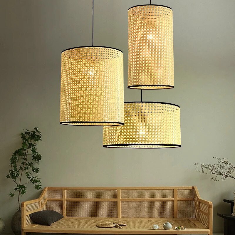 Rustic Woven Pendant Light Set for Warm, Cozy Lighting