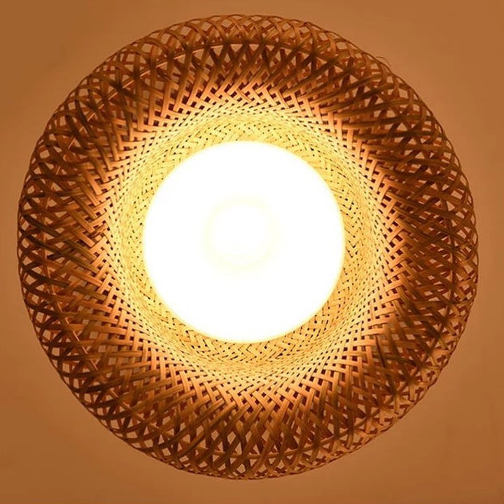 Rustic Woven Ceiling Light for Warm Ambient Lighting