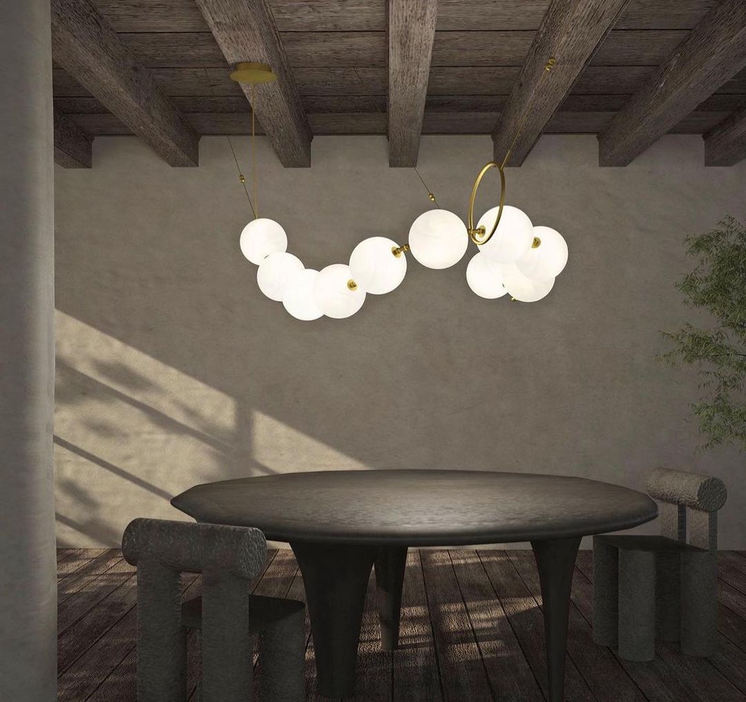 Elegant LED Modern Pendant Light with Glass Globes