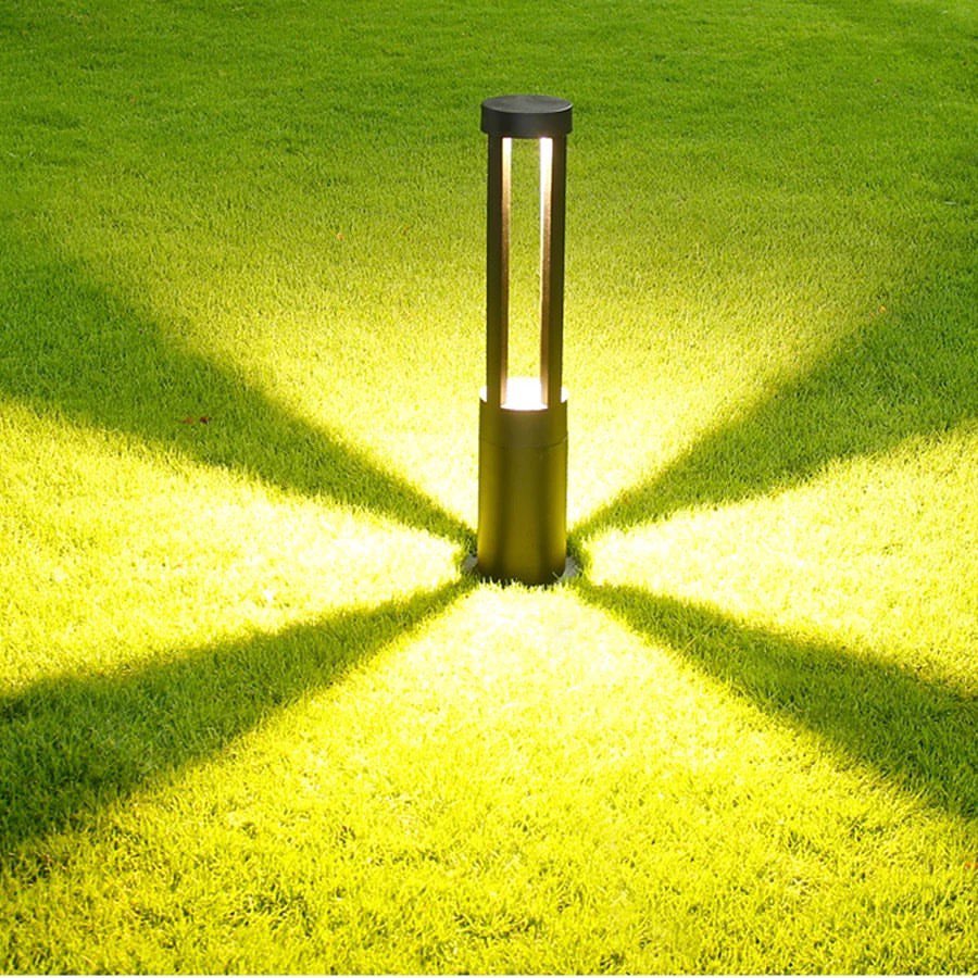 Modern Single Outdoor Bollard Light with Diffused Illumination