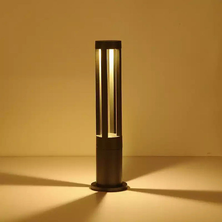 Modern Single Outdoor Bollard Light with Diffused Illumination