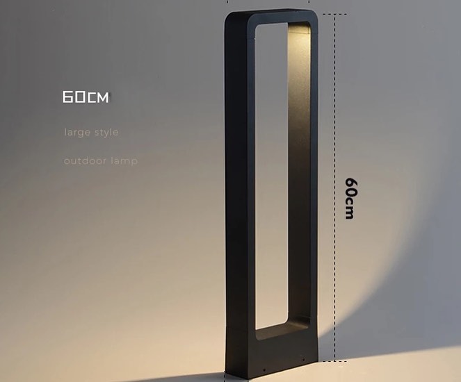 Modern Geometric Outdoor Bollard Light Set