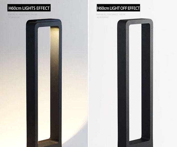 Setthis Modern Geometric Outdoor Bollard Light SetThis modern geometric outdoo ...