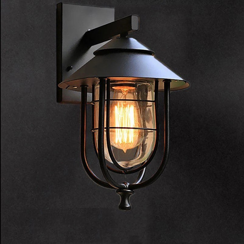 Vintage Outdoor Wall Lantern Light for Patio and Entryway