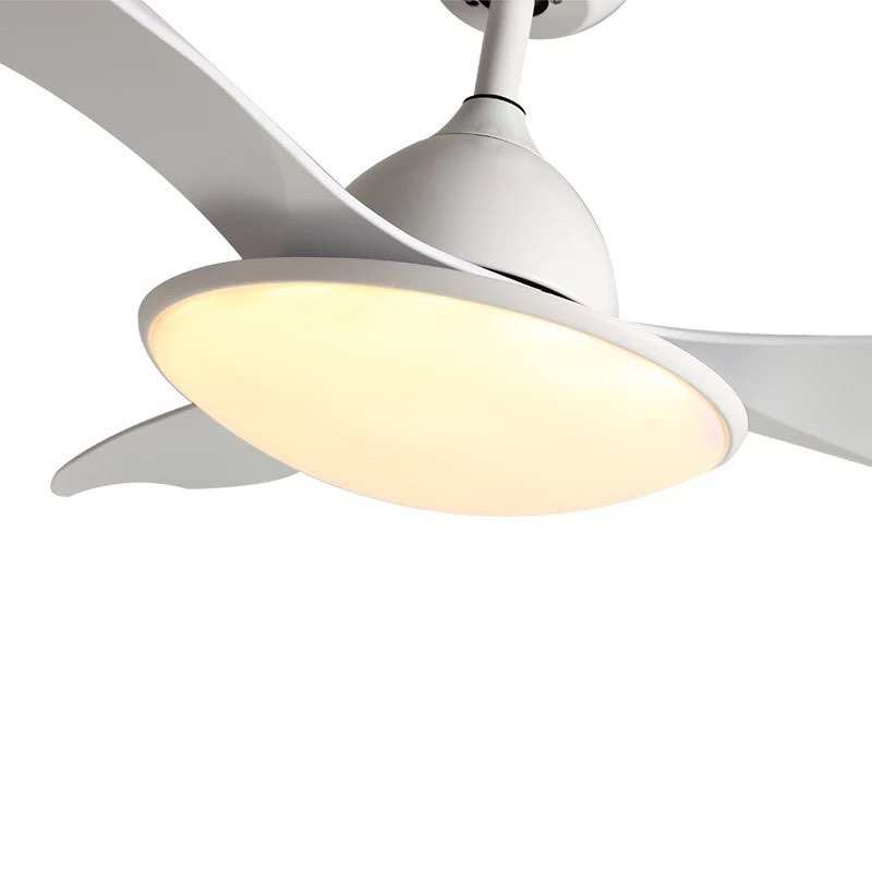 Sleek White Ceiling FanSleek White Ceiling Fan with LED LightElevate your home with this sleek white ceiling fan featuring an integrated LED light. Its modern design, coupled with efficient air circulation and warm illuminatioFansWadi Home