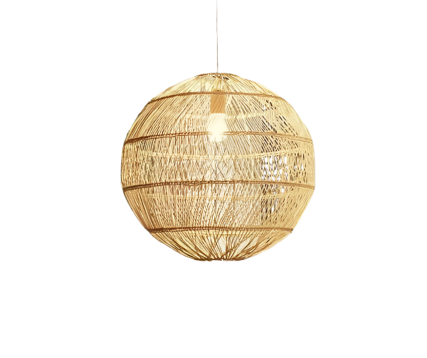 Natural Woven Pendant Light - Bamboo Design