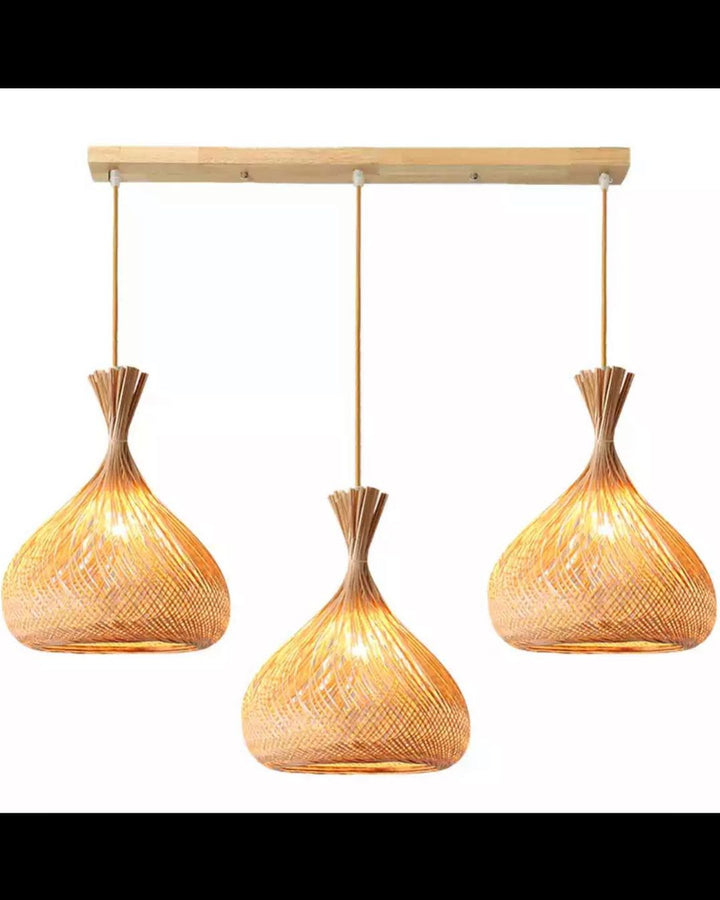 Handcrafted Woven Bamboo Pendant Light - Natural Design