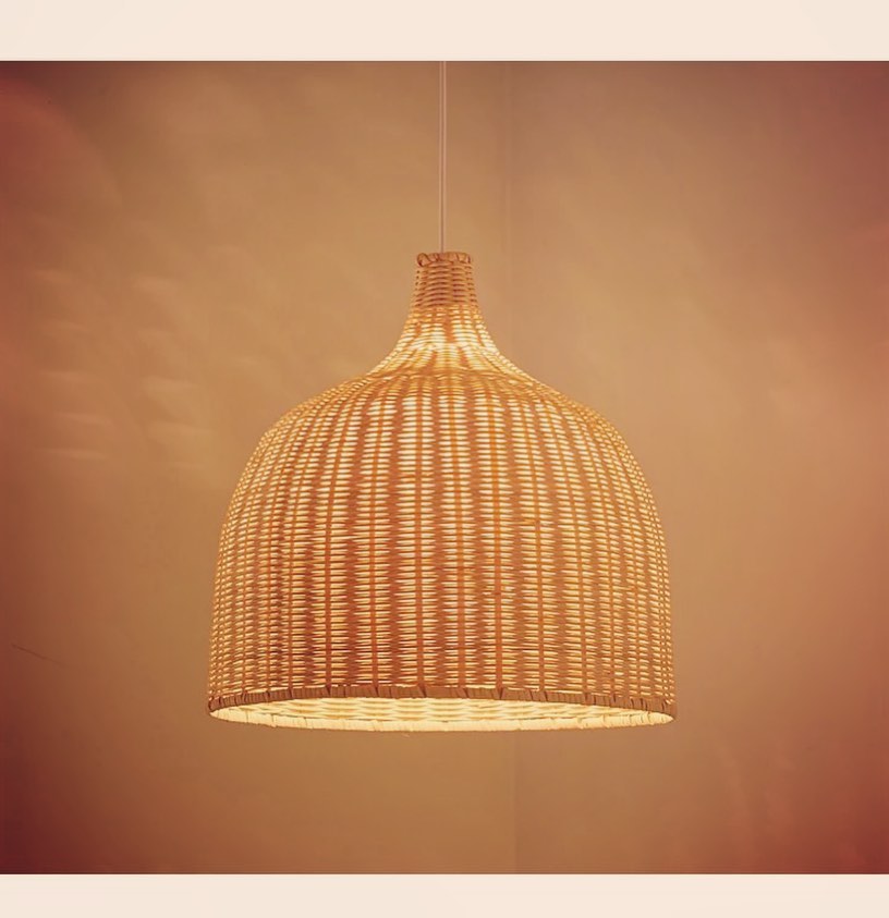 Rattan Pendant Light Trio