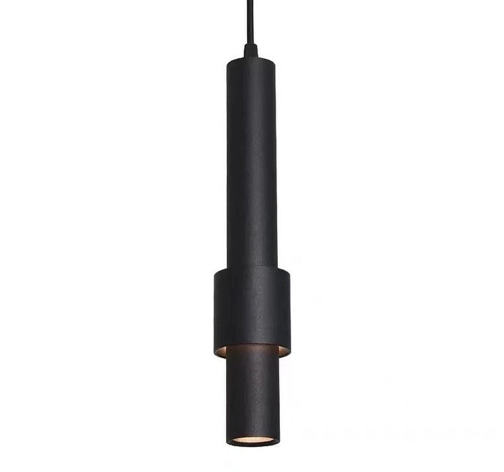 Black LED Minimalist Cylinder Pendant Light