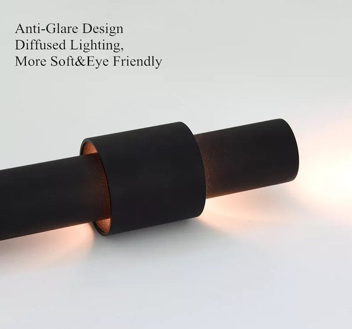 Black LED Minimalist Cylinder Pendant Light