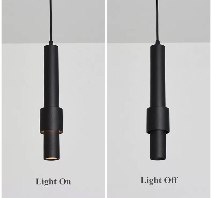 Black LED Minimalist Cylinder Pendant Light