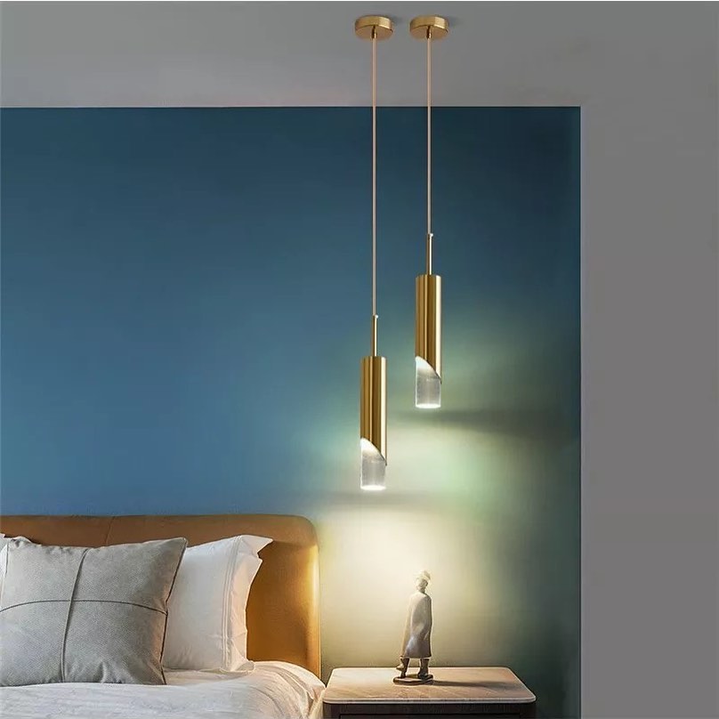 Modern Golden Pendant Lights for Bedroom