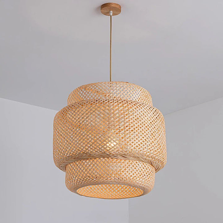 Woven Bamboo Pendant Light