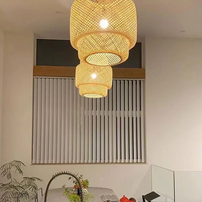 Woven Bamboo Pendant Light