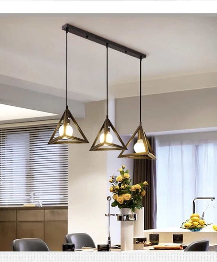 Geometric Triangle Pendant Light